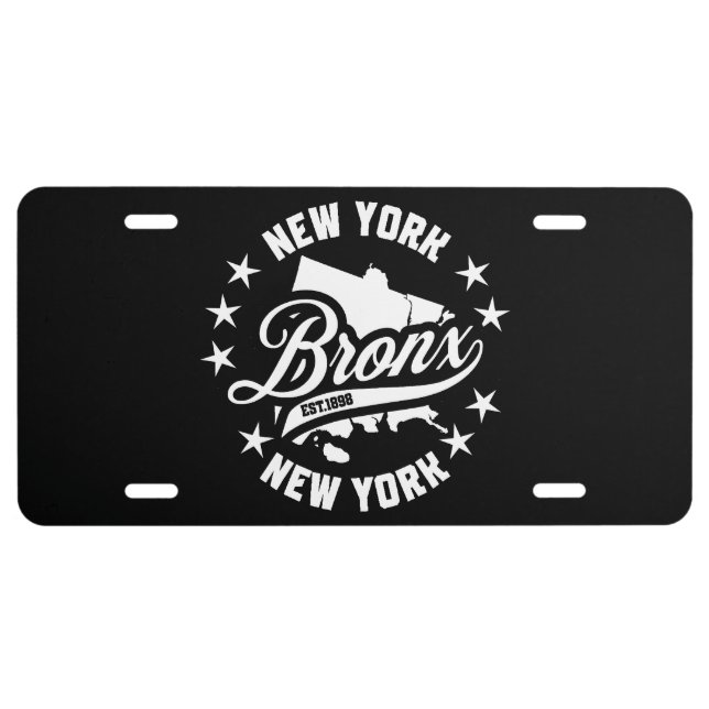 Bronx,New York License Plate (Front)