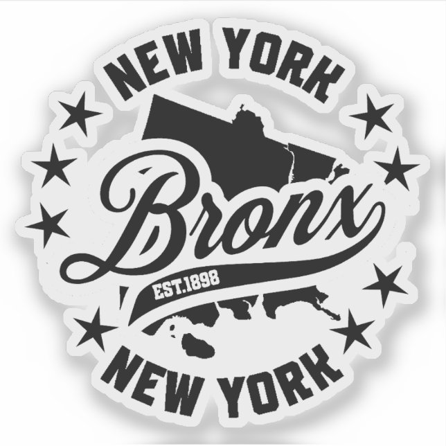 Bronx,New York Sticker (Front)