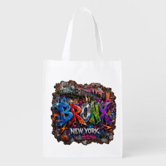 Bronx New York Urban Graffiti Street Art Grocery Bag