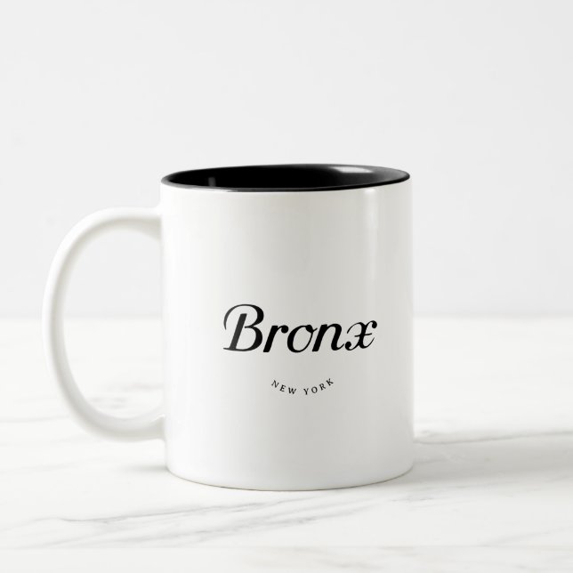Bronx NY Two-Tone Coffee Mug (Left)