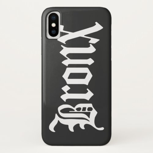 Bronx NYC Vintage Gothic Text iPhone case