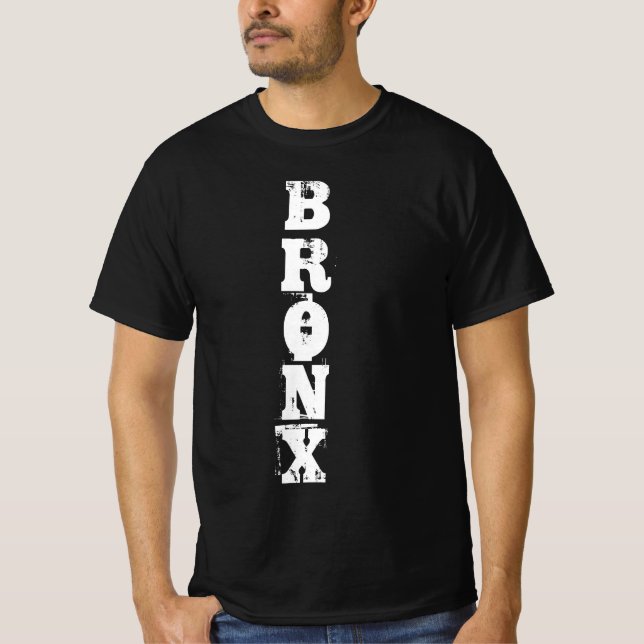Bronx Retro Classic Nyc New York City Black Value T-Shirt (Front)