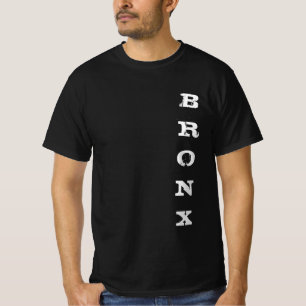 Bronx Text Classic Nyc New York City Black Value T-Shirt
