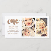 Bronze 1ST Birthday White 3 Frame Photocard (Front)