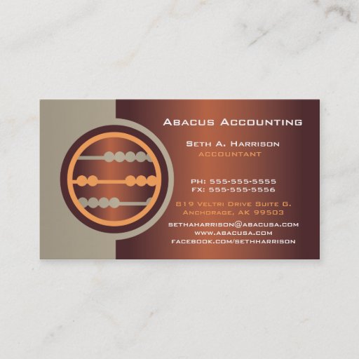 Customizable Abacus Accounting Business Cards