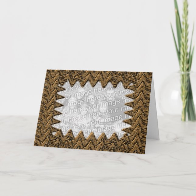 Bronze Abstract Photo Frame Card (Front)