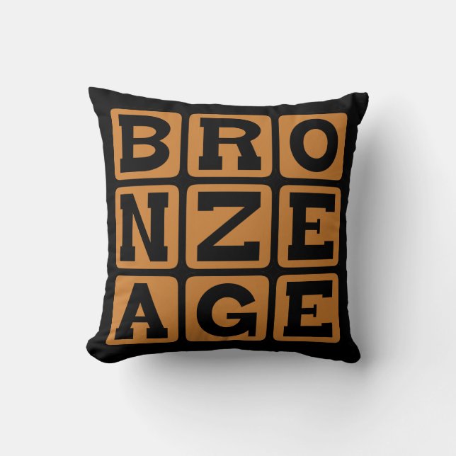 Bronze Age, Era of Human Innovation Throw Pillow (Front)