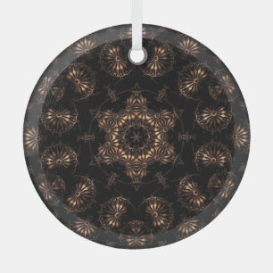 Bronze Age Mandala Glass Ornament