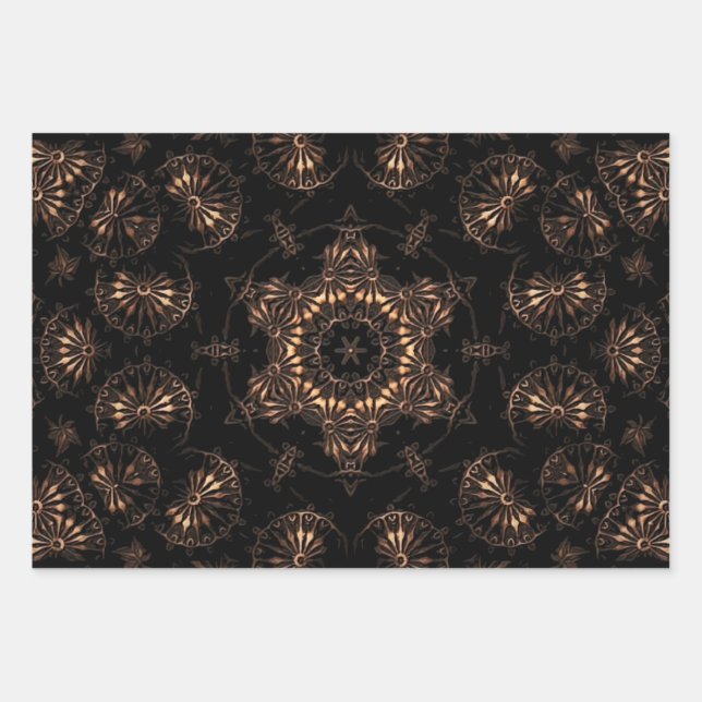 Bronze Age Mandala  Wrapping Paper Sheets (Front)