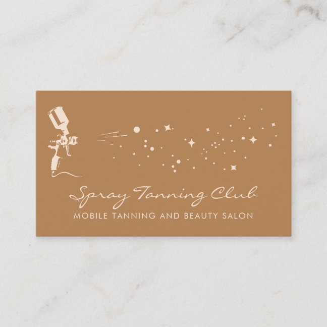 Bronze Airbrush Spray Mobile Tan Business Card