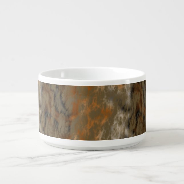 Bronze and Copper Marble Abstract Bowl (Center)