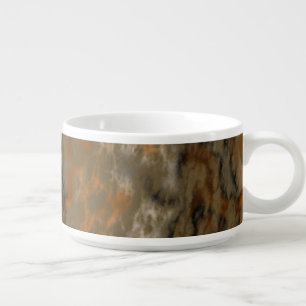 Bronze and Copper Marble Abstract Bowl
