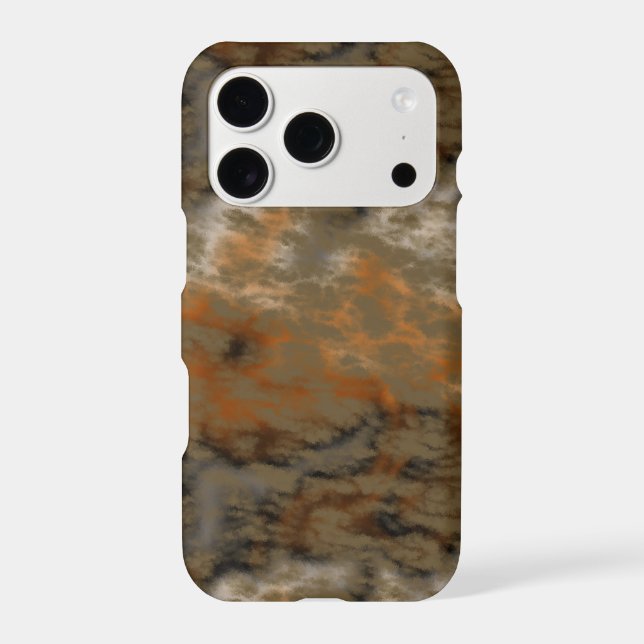 Bronze and Copper Marble Abstract Iphone Case (Back)