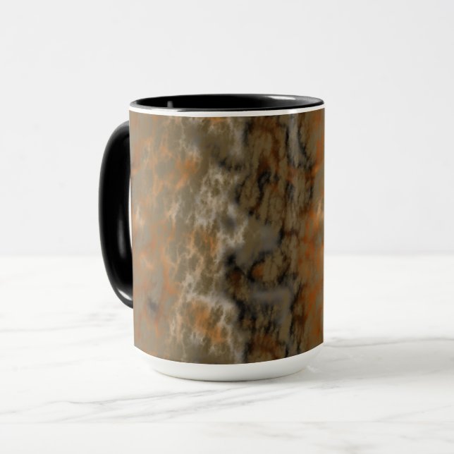Bronze and Copper Marble Abstract Mug (Front Left)