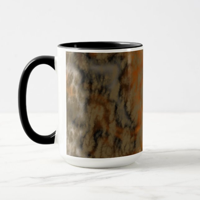 Bronze and Copper Marble Abstract Mug (Left)