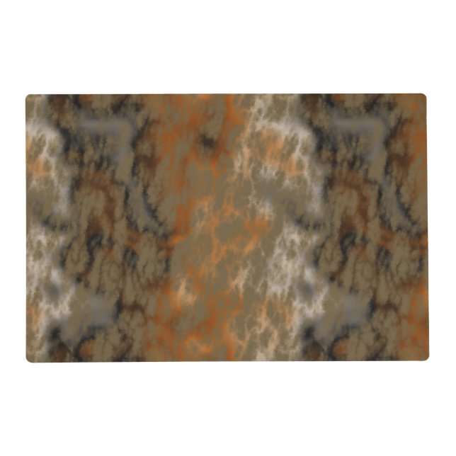 Bronze and Copper Marble Abstract Placemat (Front)