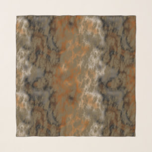 Bronze and Copper Marble Abstract Scarf