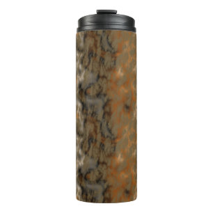 Bronze and Copper Marble Abstract Thermal Tumbler