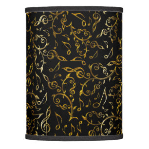 Bronze and Gold Elegant Music Notes Lamp Shade
