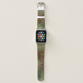 bronze and olive abstract art apple watch band