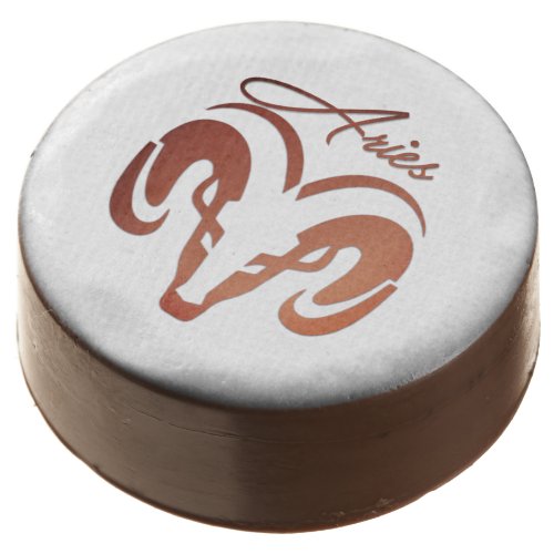 Bronze Aries the Ram Zodiac Chocolate Covered Oreo