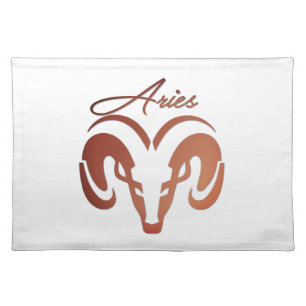 Bronze Aries the Ram Zodiac Cloth Placemat
