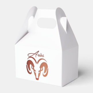 Bronze Aries the Ram Zodiac Favor Boxes