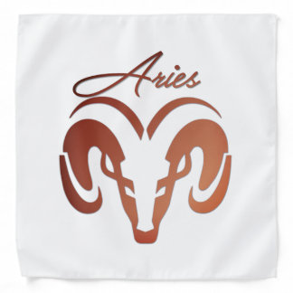 Bronze Aries the Ram Zodiac  Grocery Bag Bandana