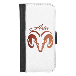 Bronze Aries the Ram Zodiac iPhone 8/7 Wallet Case
