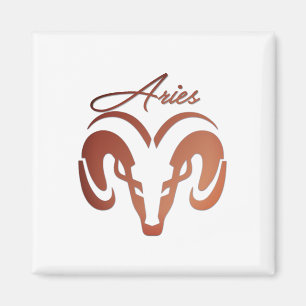 Bronze Aries the Ram Zodiac Magnet