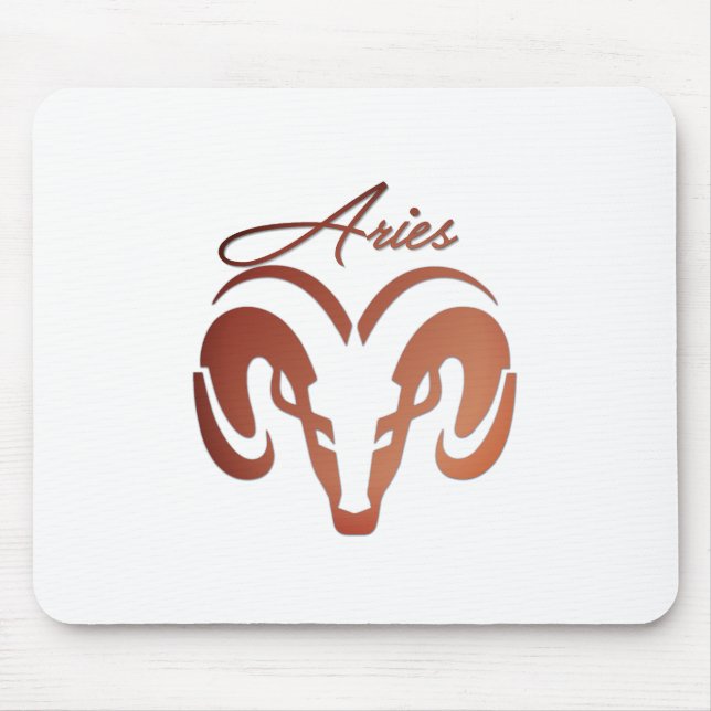 Bronze Aries the Ram Zodiac Mouse Pad (Front)