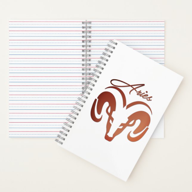 Bronze Aries the Ram Zodiac Notebook (Inside)