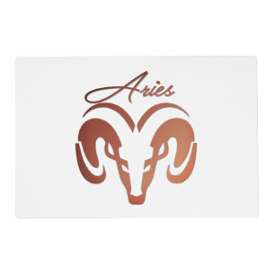 Bronze Aries the Ram Zodiac Placemat