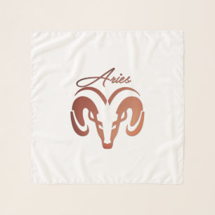 Bronze Aries the Ram Zodiac Scarf