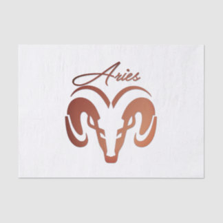 Bronze Aries the Ram Zodiac Tissue Paper