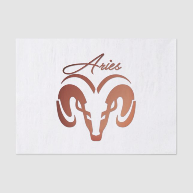 Bronze Aries the Ram Zodiac Tissue Paper (Front)
