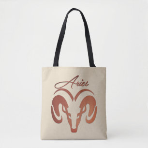Bronze Aries the Ram Zodiac Tote Bag