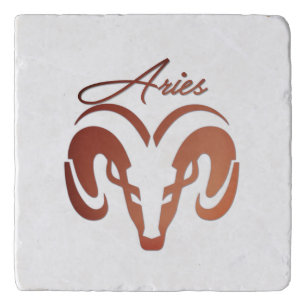 Bronze Aries the Ram Zodiac Trivet