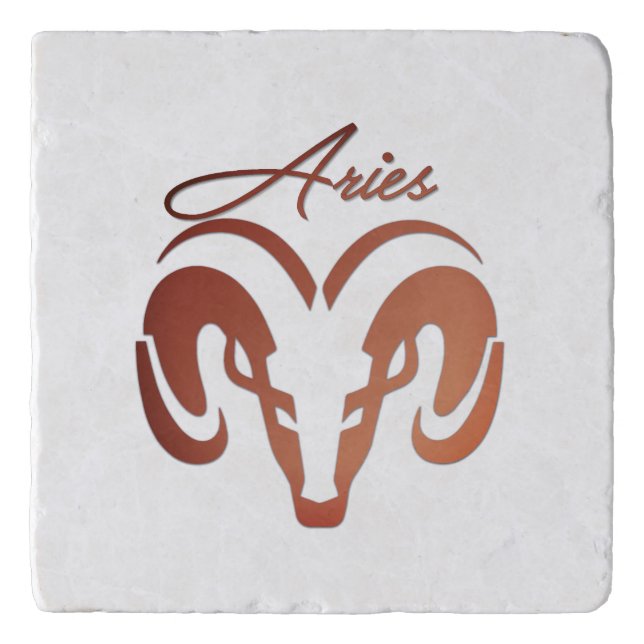 Bronze Aries the Ram Zodiac Trivet (Front)