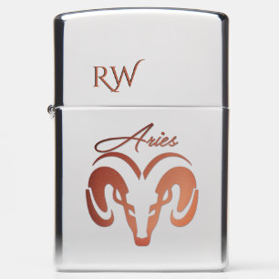 Bronze Aries the Ram Zodiac Zippo Lighter