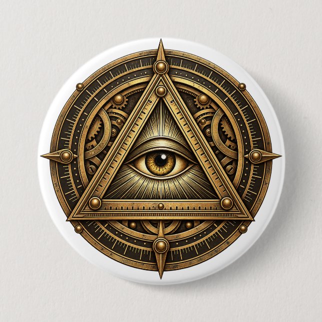 Bronze Astrolabe Eye Button (Front)