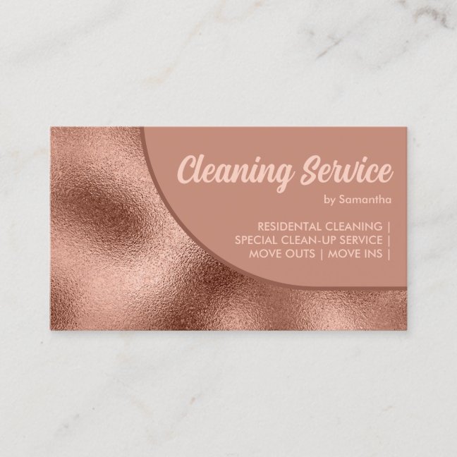 Bronze Beige Bold Simple Elegant Business Card