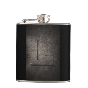 Bronze Black Metal L Monogram Flask