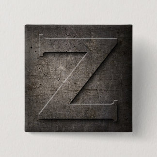 Bronze Black Metal Z Monogram square Button