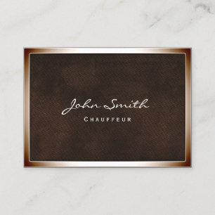 Bronze Border Chauffeur Chubby Business Card