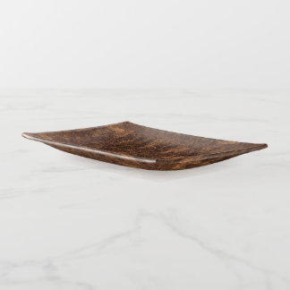 Bronze & Brown Marble Design Trinket Tray