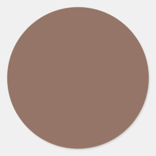 Bronze Brown Solid Color Classic Round Sticker