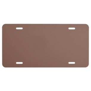 Bronze Brown Solid Color License Plate