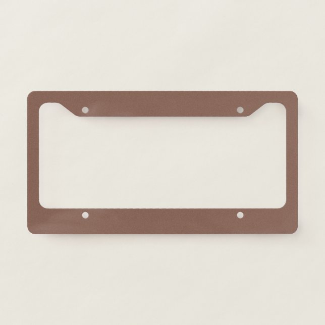 Bronze Brown Solid Color License Plate Frame (Front)