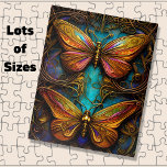 Bronze Butterflies on Aqua Blue     Jigsaw Puzzle<br><div class="desc">Bronze Butterflies on Aqua Blue - see this design on other products in my store</div>